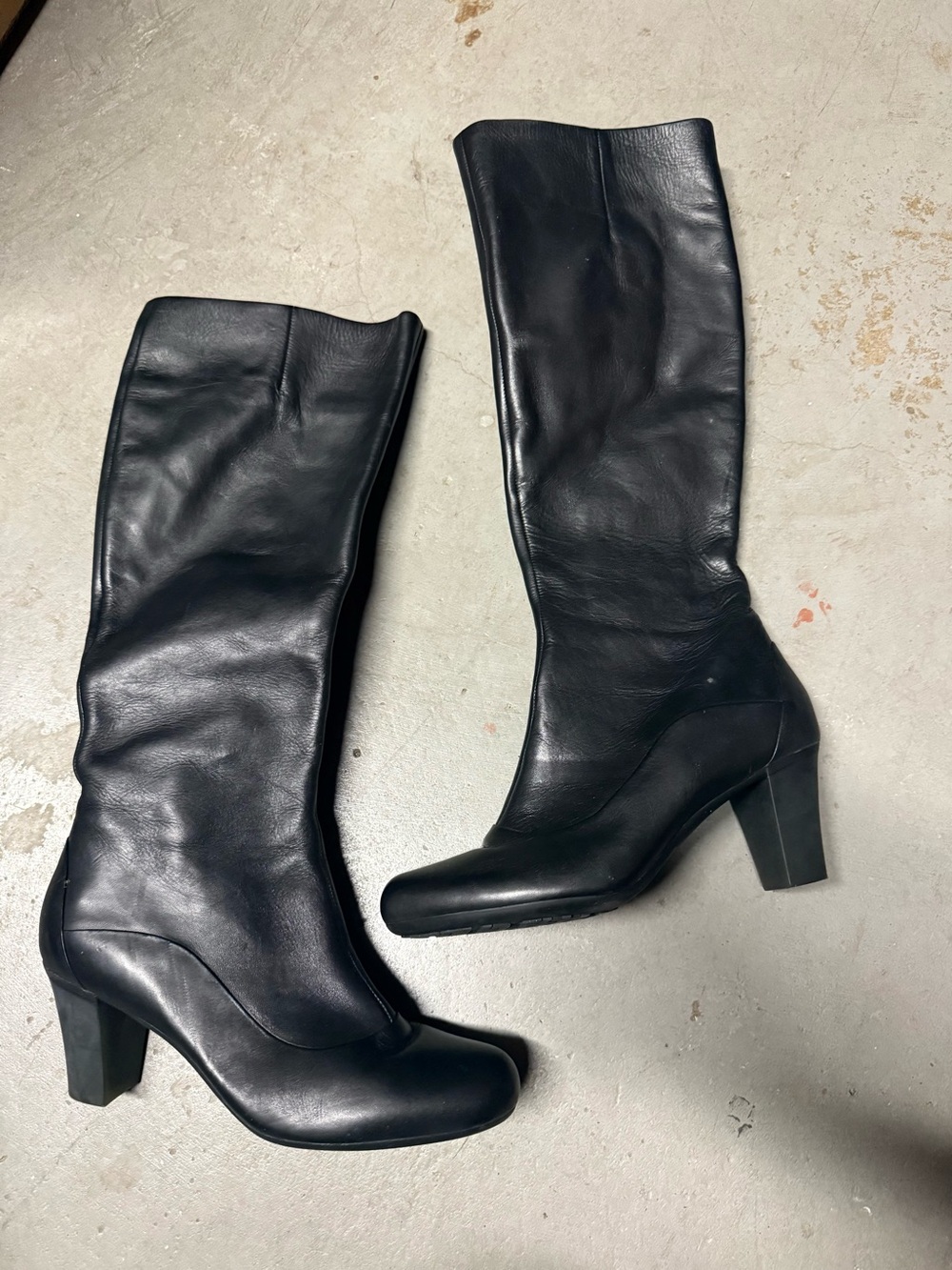 Vintage Y2K Camper Ariadna Alto Tall Leather Heeled Boots in Blacm Size 38 EUC